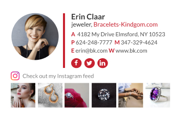 email signature with social media icons