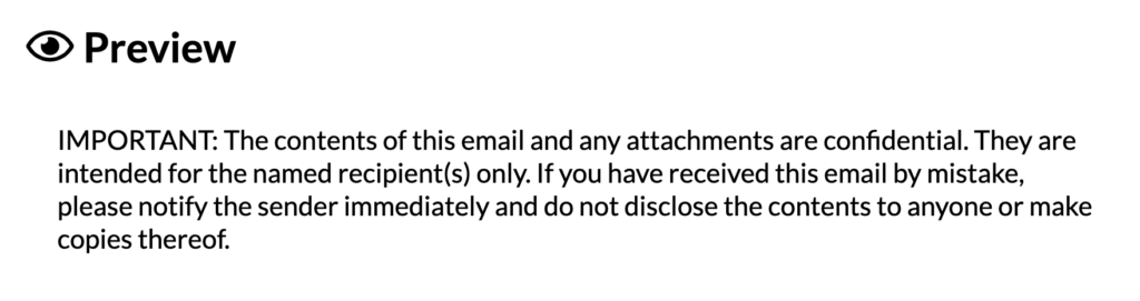 Example of GDPR Compliant Footers